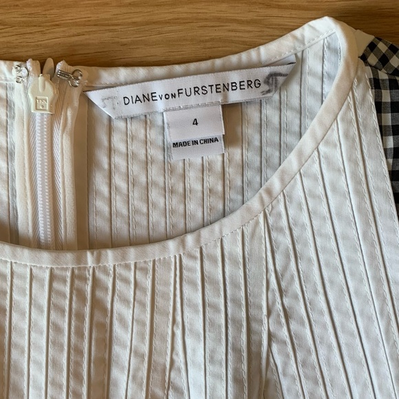 DVF Samella Dress white gingham - Picture 6 of 8